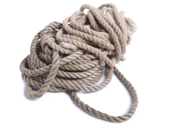 Верёвка на белом — стоковое фото
