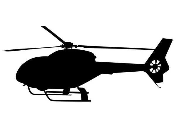 Viaja helicóptero en un blanco — Vector de stock