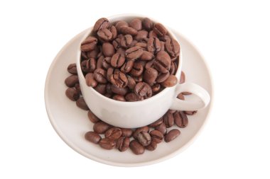 Fasulye ve bardak beyaz