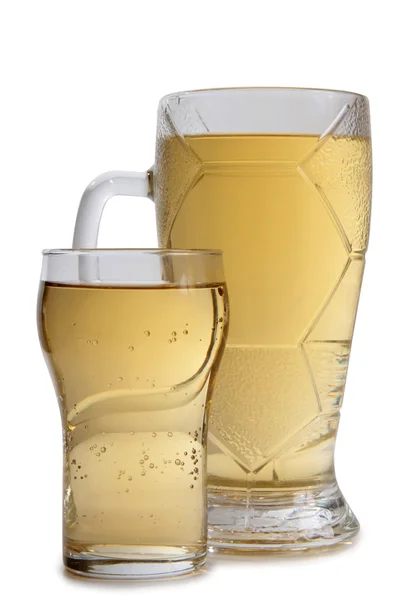 Beer mugs on white background — Zdjęcie stockowe