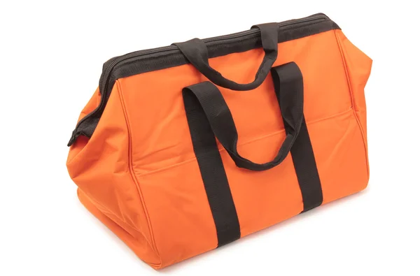 Narancssárga vászon táska-fehér — Stock Fotó