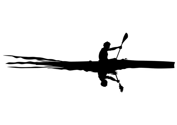 Atletas con kayak — Archivo Imágenes Vectoriales