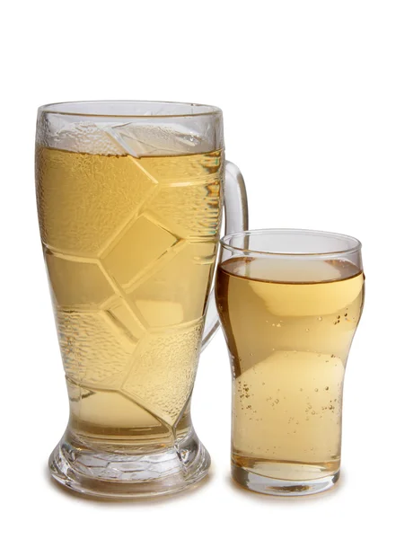 Beer mugs on white background — Zdjęcie stockowe