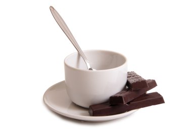Kahve beyaz çikolata tatlı