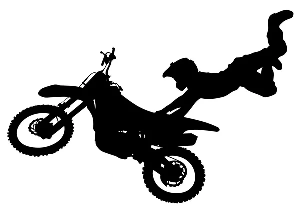 Desporto de motociclista voador — Vetor de Stock