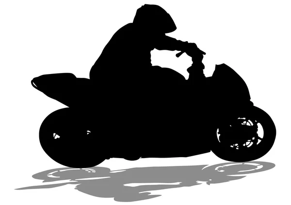 Motocyklový sport na bílém pozadí — Stockový vektor