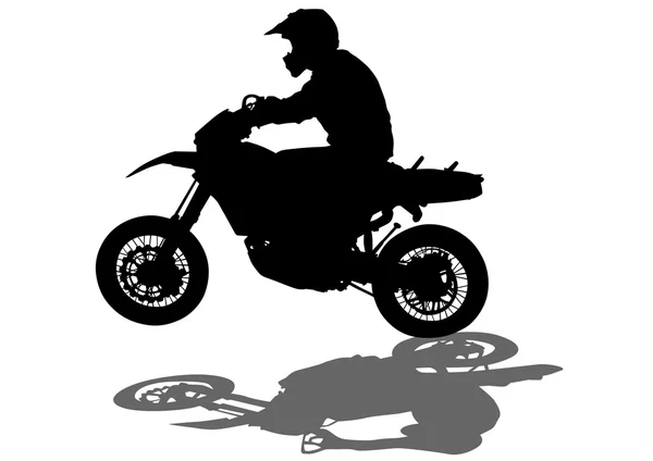 Motociclista deportivo velocidad — Vector de stock