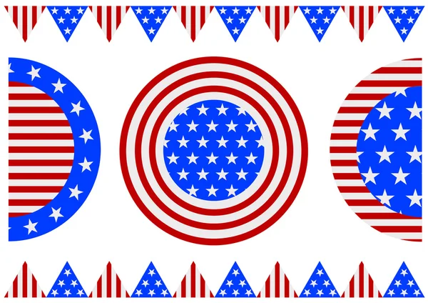 アメリカの国旗の風景 — ストックベクタ