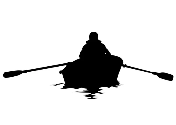 Kayak sobre fondo blanco — Archivo Imágenes Vectoriales