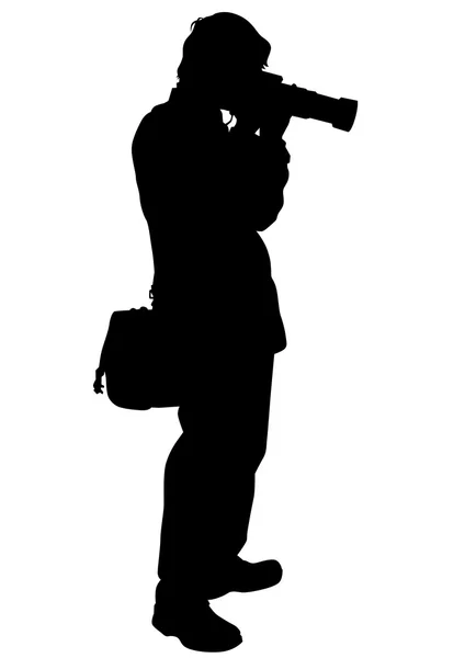 Photographer man on white — Stock Vector