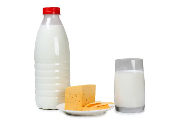 Queso y leche — Foto de Stock