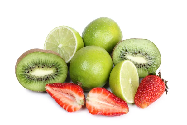 Tropische vruchten op witte — Stockfoto