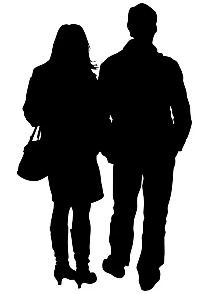 Deux personnes flirtant — Image vectorielle