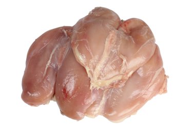 Chicken meat on white