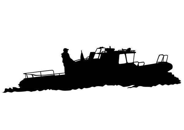 Navire sur blanc — Image vectorielle