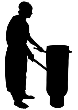 Davul ile Afrika insanlar