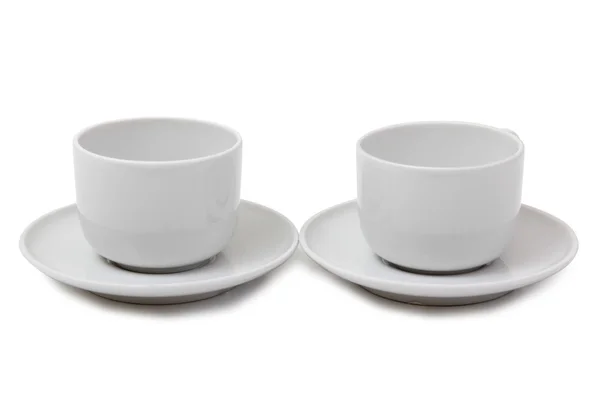 Кофе чашки на белом — стоковое фото
