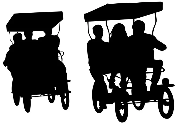 Rickshaw en blanco — Vector de stock