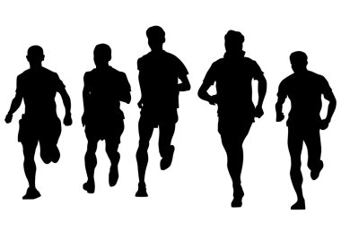 İnsanlar beyaz arka plan üzerinde çalışan