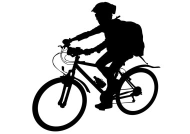 Bisikletçi spor çocuk beyaz