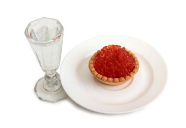 Kırmızı havyar ve votka