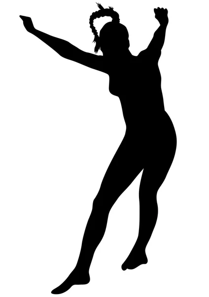 Gymnastique femmes sur blanc — Image vectorielle