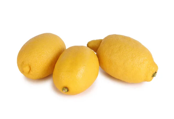 Ripe Yellow Lemon Isolated White Background — Stock Photo, Image