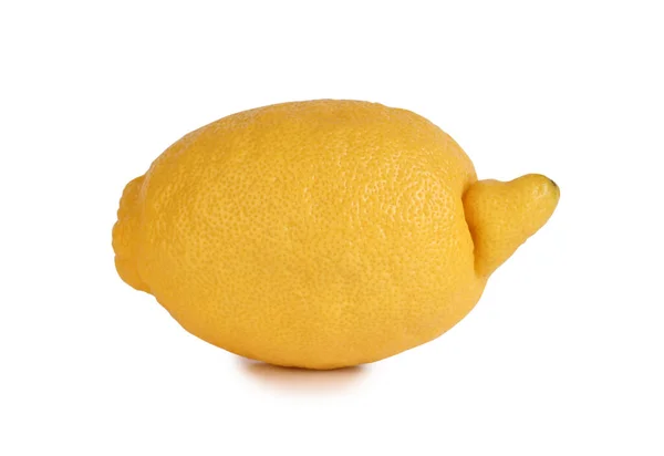 成熟的黄色柠檬 背景为白色 — 图库照片