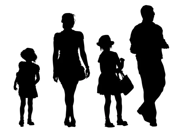 Families people and child — Stock Vector