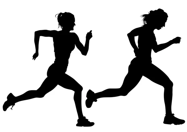 Marathons femme — Image vectorielle