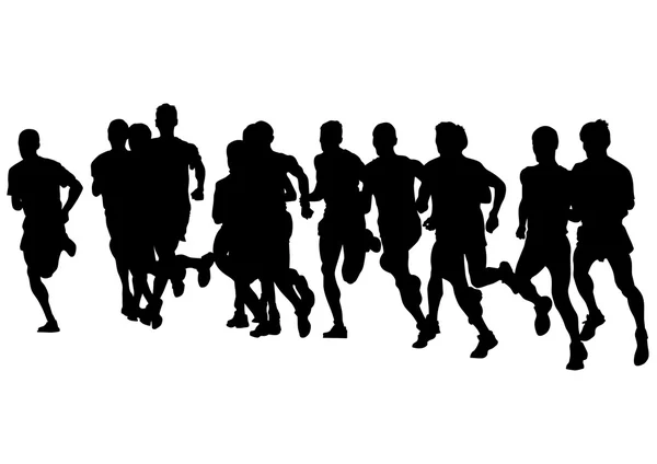 Maratones hombres — Vector de stock