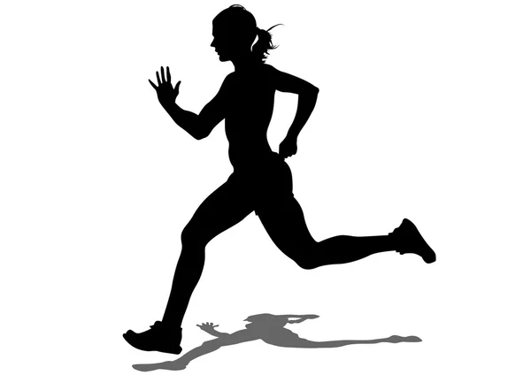 Mujer maratones — Archivo Imágenes Vectoriales