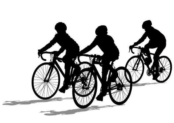 Cyclistes groupe enfants — Image vectorielle
