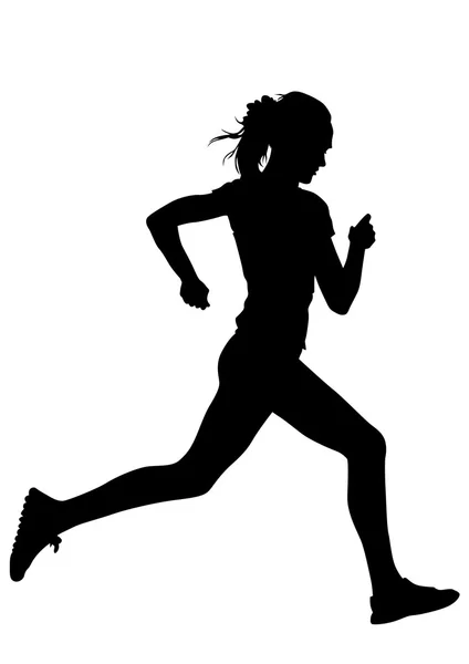Maratonas mulheres — Vetor de Stock