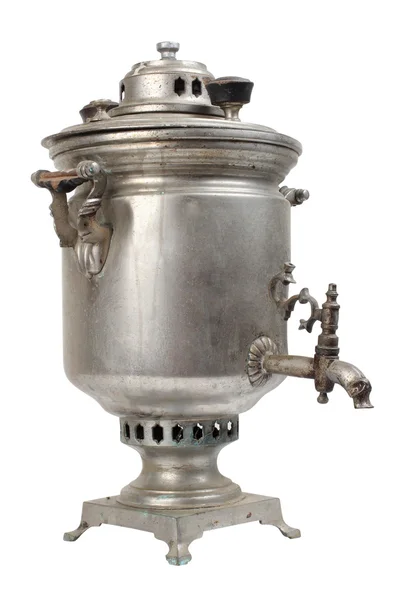 Samovar auf weißem Hintergrund — Stockfoto