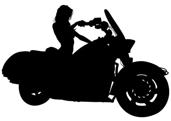 Bikers woman on white background Royalty Free Stock Illustrations