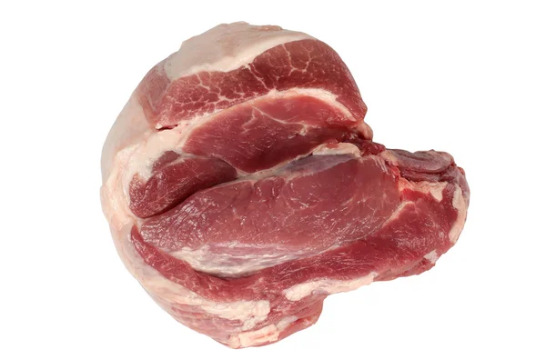 Carne sobre um fundo branco — Fotografia de Stock