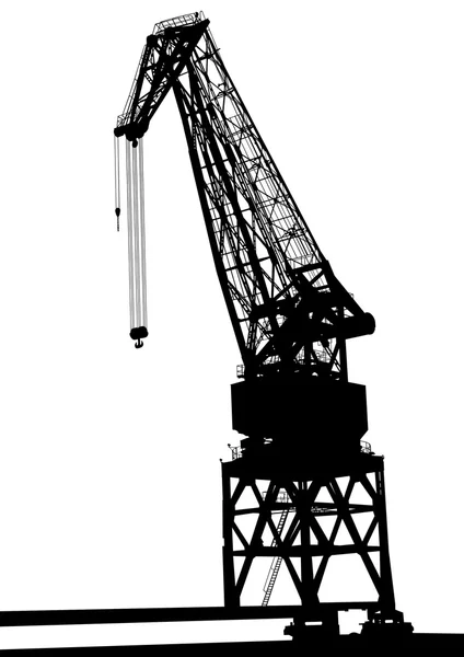 Cargo crane on white background — Stock Vector