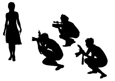 Beyaz arka plan üzerinde modeli kadınlar