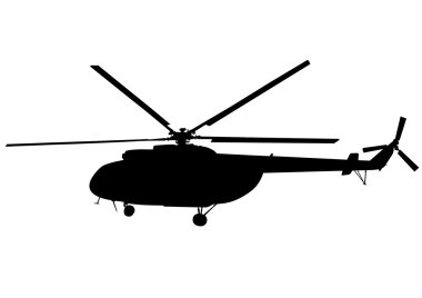 Beyaz arka plan üzerinde helikopter
