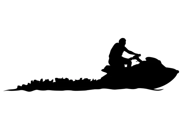 Motor aquabike sobre fondo blanco — Vector de stock