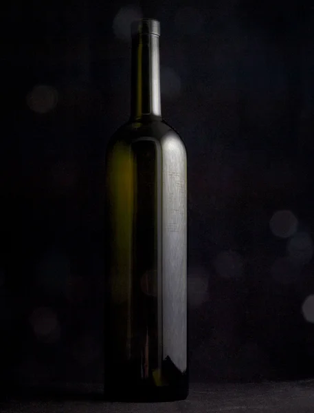 Bottle on black background — Stock Photo, Image