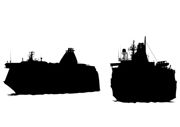 Barco de passageiros sobre fundo branco —  Vetores de Stock