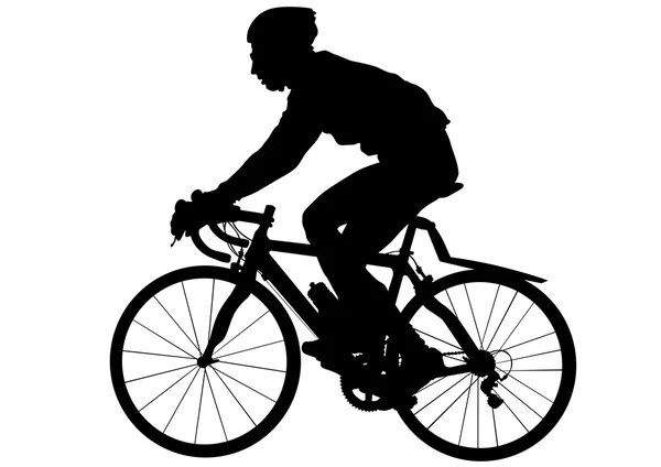 Cyclist sport on white background — Stock Vector