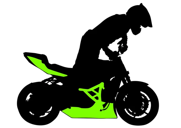 Sport motociclista uomo — Vettoriale Stock