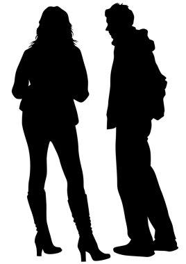 Beyaz arka plan üzerinde çift aşık