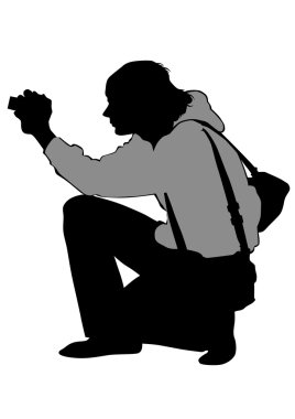 Kamera ile fotoğraf adam