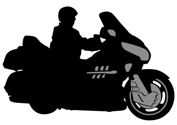 Carrera de motociclistas sobre fondo blanco — Archivo Imágenes Vectoriales