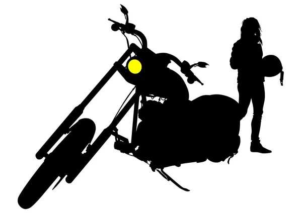 Biker deux sur fond blanc — Image vectorielle