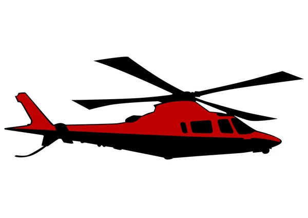 Helikopter w niebo na białym tle — Wektor stockowy
